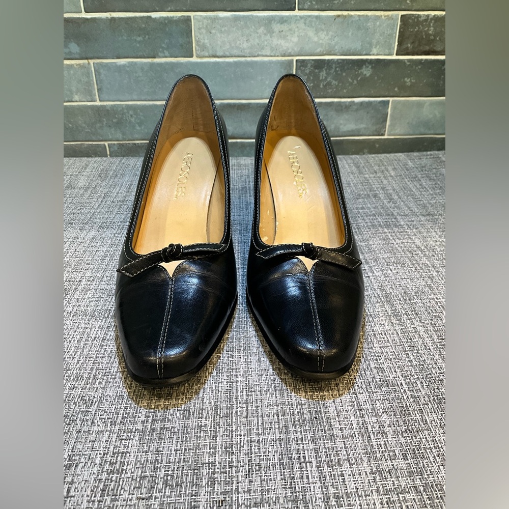 Aerosoles Black Leather Women's Shoes